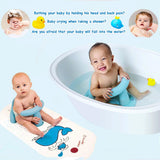 6M+ Infant Toddler Tub Seat Non-slip Safety Chair with Heat Sensitive Bath Mat