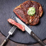 6Pcs Steak Knife Set Serrated Stainless Steel Utility with Wooden Handle for Home Dining Restaurant 5 inches serrated steak