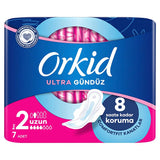 Orkid Ultra Long Size 2 Sanitary Pads with Wings 7 Count