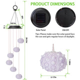 7 Color Changing Solar Wind Chime Lights Sea Urchins Decorative Lamp