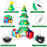 7 Ft. Inflatable Christmas Tree Santa Decor with LED Lights