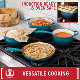 7-Piece: Basque Enameled Cast Iron Cookware Set