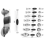 7-Piece: Double Sided Stackable Magnetic Measuring Spoons Set with Leveler