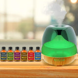 7-Piece: Premium Ultrasonic Aromatherapy Cool Mist Humidifier Diffuser with Essential Oil Gift Set