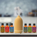 7-Piece: Ultrasonic Aromatherapy Essential Oil Diffuser with Essential Oils