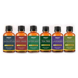 7-Piece: Ultrasonic Cool Mist Wood-Look Aroma Diffuser with Essential Oils
