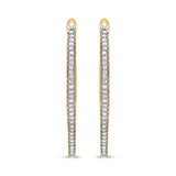10k Yellow Gold Round Cut Diamond Earrings (1 cttw, I-J Color, I2-I3 Clarity)