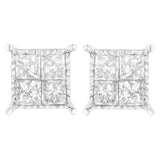 Sterling Silver 3/4 cttw Composite Diamond Stud Earrings (I-J, I2-I3)