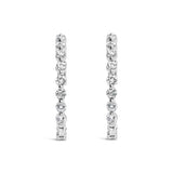 14K White Gold 5.00 Cttw Lab Grown Diamond Inside-Out Hoop Earring