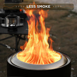 Pluto R19-PG Smokeless Outdoor Fire Pit -  Painted Black