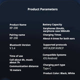 KP-208 Factory Hot Seller OWS Open Ear Bluetooth Headphones Long Battery Life HD Digital Battery Display Ear-Hook Design In Stock
