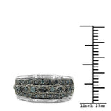 0.27 Carat Genuine Blue Diamond .925 Sterling Silver Ring