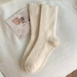 Autumn And Winter Solid Color Wool Socks