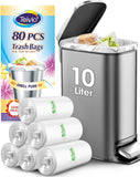 10 Gallon 200 Counts Extra Strong Trash Bags Tall Kitchen Garbage Bags by Teivio, 9 Gallon 10 Gallon,Bathroom Trash Can Bin Liners, Intended for Home,Plastic Bags for office kitchen Garden,Black