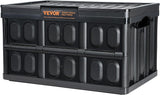 VEVOR 45L Collapsible Storage Bins with Lids 3 Packs, Stackable Utility Crates with Handles, Large Folding Containers for Organizing Tools, Snacks, Books, Food, Drinks, Camping & Transport