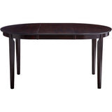 Contemporary Oval Dining Table in Dark Brown Cappuccino Wood Finish