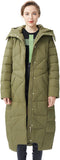 Orolay Women's Puffer Down Coat Winter Maxi Jacket with Hood