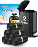 10 Gallon 200 Counts Extra Strong Trash Bags Tall Kitchen Garbage Bags by Teivio, 9 Gallon 10 Gallon,Bathroom Trash Can Bin Liners, Intended for Home,Plastic Bags for office kitchen Garden,Black
