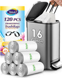10 Gallon 200 Counts Extra Strong Trash Bags Tall Kitchen Garbage Bags by Teivio, 9 Gallon 10 Gallon,Bathroom Trash Can Bin Liners, Intended for Home,Plastic Bags for office kitchen Garden,Black