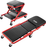 VEVOR Mechanic Creeper, Garage Gift, 36" Z Creeper Seat, 2 in 1 Mechanic Gifts, 300 lbs Capacity, Low Profile Creeper with 6 pcs Wheels in Garage/Shop for Fathers Day Tool Gift