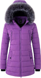 wantdo Women's Warm Winter Coat Heavy Puffer Jacket Parka with Fur Trimmed Hood