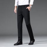 Mens Slim-fit Ice-silk Casual Pants