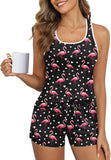 Ekouaer Womens Tank Top Pajama Set Comfy Sleeveless Sleepwear Racerback Cami and Shorts Pjs 2 Piece Summer Loungewear