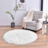 duduta Navy Blue Faux Sheepskin Throw Rug 2x3 ft, Fluffy Shag Fur Chair Cover Small Bedside Dorm Rug Non Slip Machine Washable