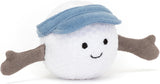 Jellycat Amuseables Tennis Ball Stuffed Toy, 3.5 inches - Tennis Ball Plush for Sports Fans