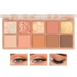 LZYLLS 12 Shades Nude Matte Eyeshadow Palette,Shimmer Naked Eyeshadow Palette,Eye Shadow Palette Natural Flash Waterproof Durable Smoked Professional Makeup Palette With Brush(Matte)