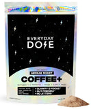 Everyday Dose Premium Adaptogenic Mushroom Coffee with Grass-Fed Collagen, Chaga, Lions Mane & L-Theanine for Better Focus, Energy, Digestion, Skin, and Immunity 30 Servings