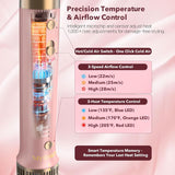 StyleVibe 6-in-1 Air Styler, Hair Dryer & Blow Dryer Brush with Auto Wrap Curl L/R, Fast Drying, Smooth Blowouts, Root-Lift Volume, No Heat Damage Frizz-Free Thermal Brush with Travel Bag