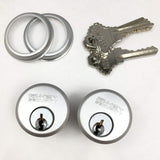 2 Mortise Lock Cylinders 1" for Commercial Store Front Entry Door Adams Rite