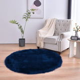 duduta White Faux Sheepskin Throw Rug 2x3 ft, Fluffy Shag Fur Chair Cover Small Bedside Dorm Rug Non Slip Washable