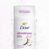 Dove Deodorant Stick for 72 Hour Odor Protection Coconut & Pink Jasmine Aluminum Free 2.4 oz