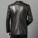 High-end Oil-Waxed Sheepskin Fashionable Casual Blazer