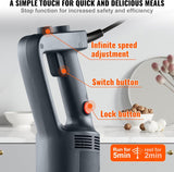 VEVOR 500W 12 Inch Heavy Duty Hand Mixer, Variable Speed Stick Mixer with 304 Stainless Steel Blade, Multi-Purpose Portable Mixer for Soup, Smoothie, Puree, Baby Food