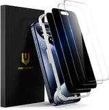 UNBREAKcable 4PCS Screen Protector for iPhone 15-2 Privacy Tempered Glass+2 Clear Glass Double Shatterproof [Easy Installation Frame] [9H Hardness] [Case Friendly] Anti-Scratch for iPhone 6.1 inch