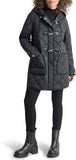 DKNY womens Hooded Toggle Quilted Coat
