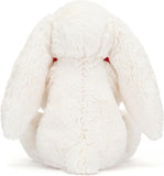 Jellycat Bashful Red Love Heart Bunny Stuffed Animal Plush Toy, Medium 12 inches