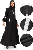 DAZCOS Women Muslim Abayas Dress with Hijabs Long Sleeve Modest Dubai Outfits Arabian Robe Prayer Clothes