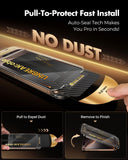 UNBREAKcable Screen Protector for iPhone 16 Pro Max, Pull-To-Protect Easy Installation, Auto Dust-Elimination, 9H+ Military-Grade Tempered Glass, Bubble-Free, Case Friendly, HD Clear, 6.9 Inch, 2 Pack