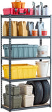 VEVOR Storage Shelving Unit, 5-Tier Adjustable, 2000 lbs Capacity, Heavy Duty Garage Shelves Metal Organizer Utility Rack, Black, 36" L x 18" W x 72" H for Kitchen Pantry Basement Bathroom Laundry