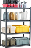 VEVOR Storage Shelving Unit, 5-Tier Adjustable, 2000 lbs Capacity, Heavy Duty Garage Shelves Metal Organizer Utility Rack, Black, 36" L x 18" W x 72" H for Kitchen Pantry Basement Bathroom Laundry