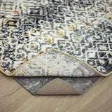 Mohawk Home 8' x 10' Non Slip Grip Rug Pad 1/4" Thick Dual Surface Felt Cushion + Rubber Gripper - Safe for All Floors