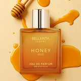 BellaVita Luxury Honey Oud Eau de Parfum (3.4 fl. oz.) | Patchouli, Vanilla, Bergamot, Floral & Spicy + Made with Clean & Vegan Essentials Oils + Cruelty Free | Long-Lasting Unisex Fragrance