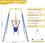 Baby Jumper with Stand, Toddler Swing Set forIndoor/Outdoor Play, Jumper for Baby 6-24 Months,Baby Jumpers and Bouncers with Adjustable Chain,Easy to Assemble & Store