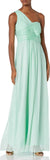 Minuet Womens One Shoulder Straight Maxi Gown, Size Small