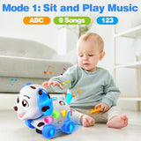 HumorPlay Musical Puppy Baby Toy 6-12-18 Month, Crawling & Walking Toys for 1 Year Old Boy Girl Gifts, Birthday Gift for 1 Year Old Boy Toy, Bilingual Infant Present for 6 7 8 9 10 Month