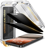 UNBREAKcable for iPhone 16 Pro Max Privacy Screen Protector, Tempered Glass Film [DustProof OneStep] [25° Anti-Spy] [9H Military-Grade Shatterproof] [Bubble Free] for Apple ProMax 6.9"-2 Pack